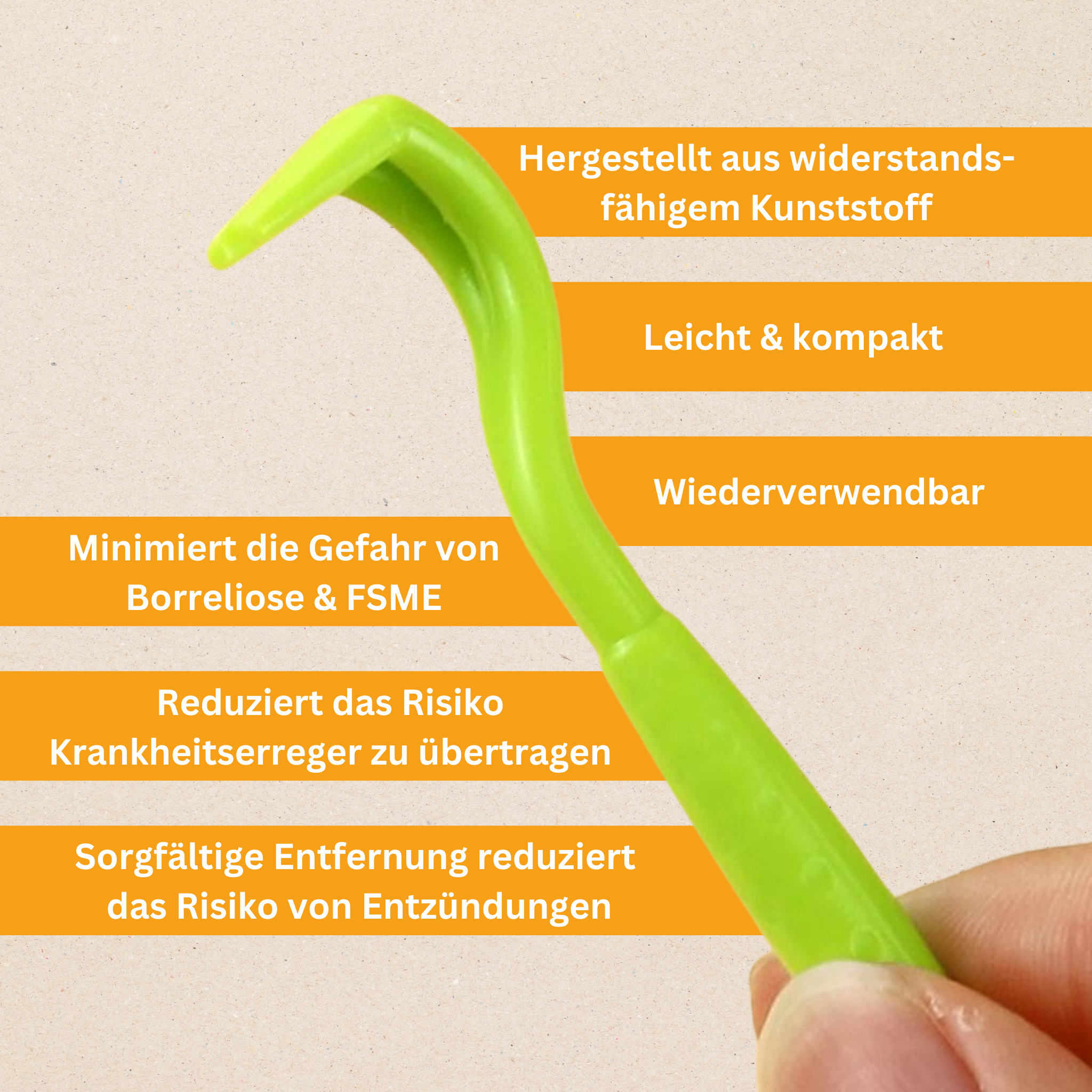 Praktische Zeckenzange (3er Set)