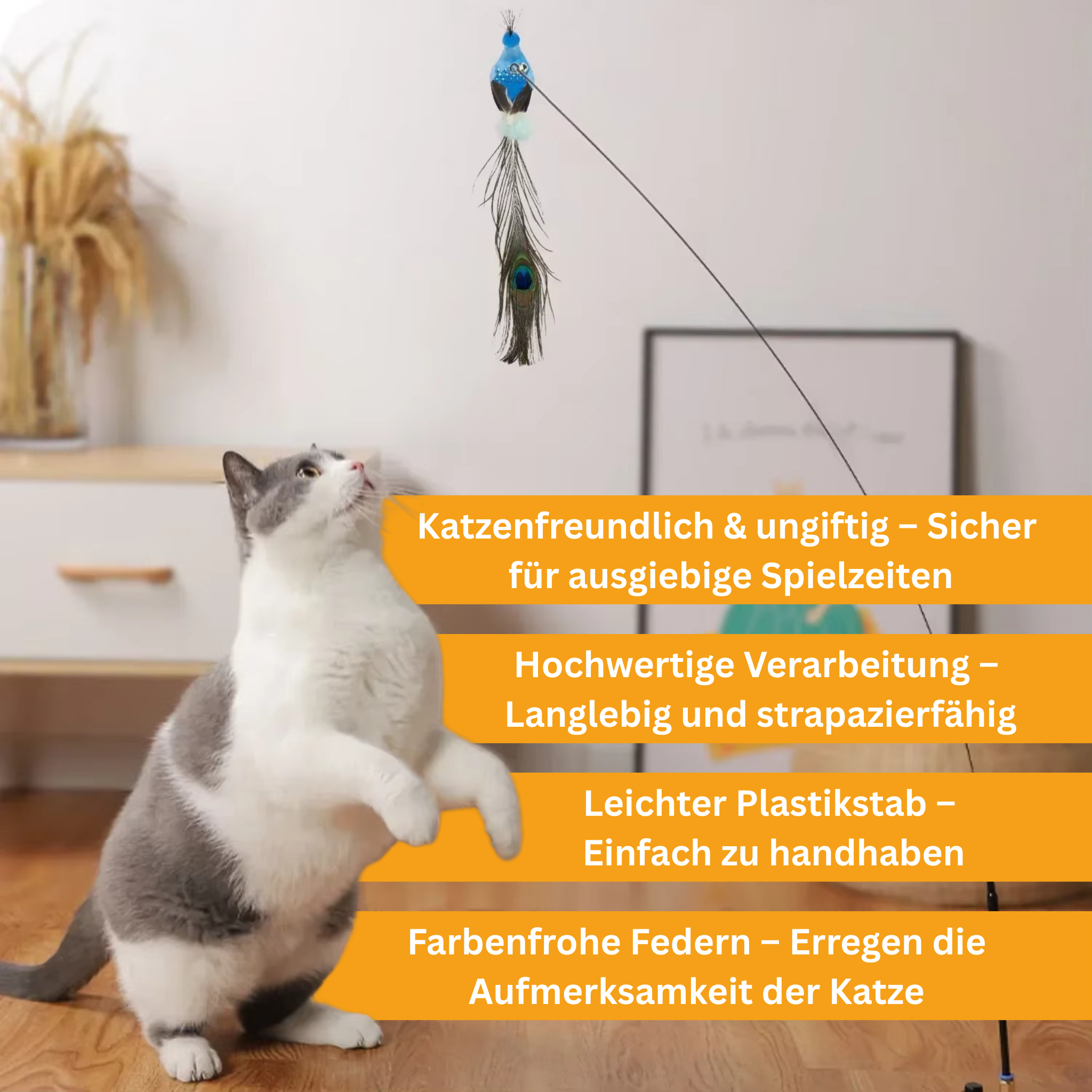 Zwitscherndes Vogelspielzeug für Katzen